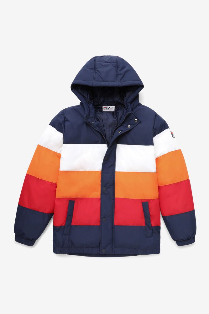 Fila Jacket Giovanni Puffa Mens Multicolor - India HWN-309687